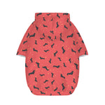 Cute Dachshund Pattern Print Dog Zip Up Hoodie