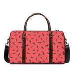 Cute Dachshund Pattern Print Duffle Bag