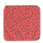Cute Dachshund Pattern Print Hand Towel