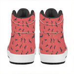 Cute Dachshund Pattern Print High Top Leather Sneakers