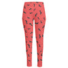 Cute Dachshund Pattern Print High-Waisted Pocket Leggings