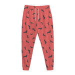 Cute Dachshund Pattern Print Jogger Pants