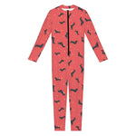 Cute Dachshund Pattern Print Jumpsuit