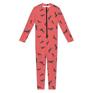 Cute Dachshund Pattern Print Jumpsuit