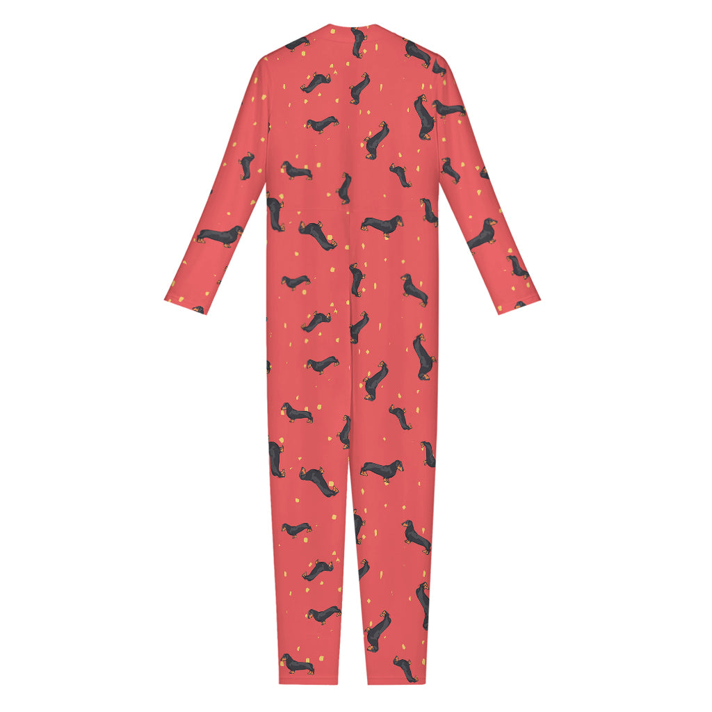 Cute Dachshund Pattern Print Jumpsuit