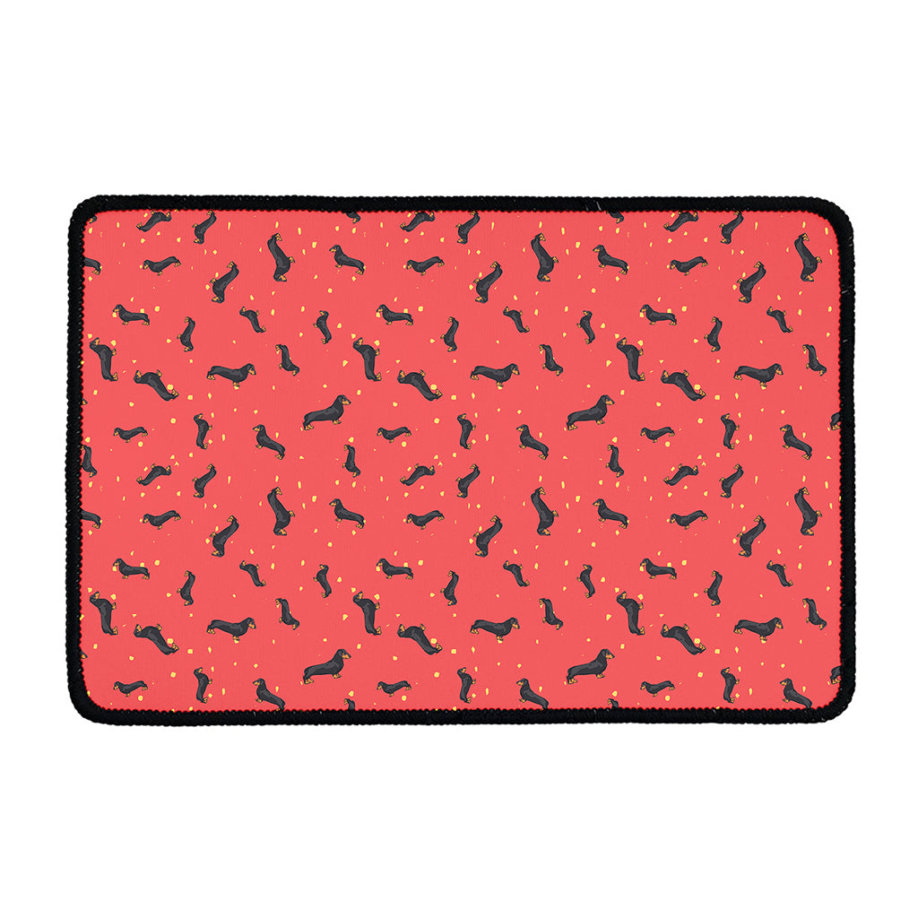 Cute Dachshund Pattern Print Kitchen Mat