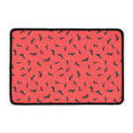 Cute Dachshund Pattern Print Kitchen Mat