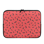 Cute Dachshund Pattern Print Laptop Sleeve