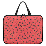 Cute Dachshund Pattern Print Laptop Sleeve With Handle