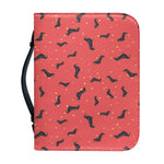 Cute Dachshund Pattern Print Leather Bible Cover
