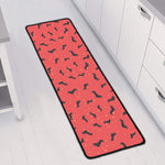 Cute Dachshund Pattern Print Long Kitchen Mat