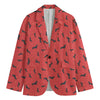 Cute Dachshund Pattern Print Men's Blazer