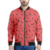 Cute Dachshund Pattern Print Men's Bomber Jacket