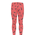 Cute Dachshund Pattern Print Men's Leggings