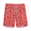 Cute Dachshund Pattern Print Men's Sports Shorts