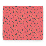 Cute Dachshund Pattern Print Mouse Pad