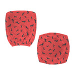 Cute Dachshund Pattern Print Office Chair Cover
