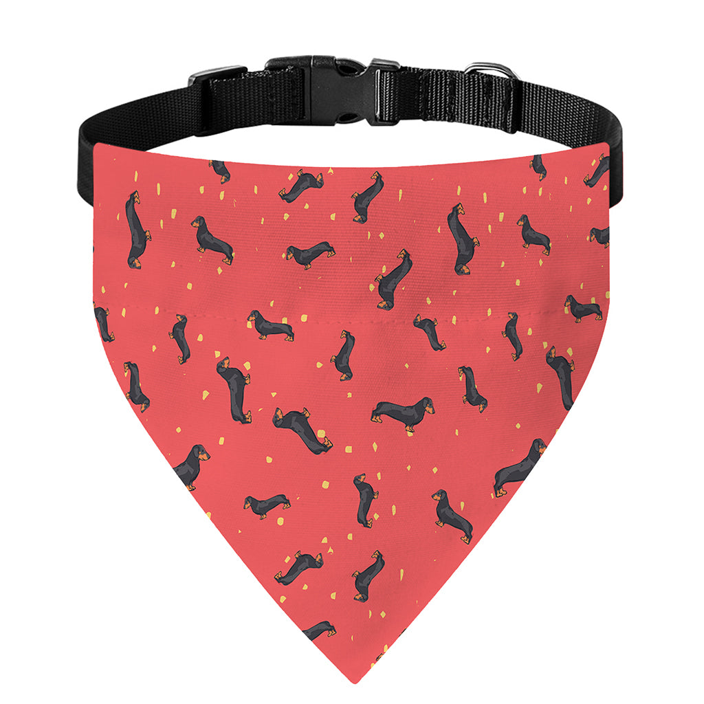 Cute Dachshund Pattern Print Over The Collar Dog Bandana