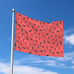 Cute Dachshund Pattern Print Polyester Flag