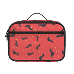Cute Dachshund Pattern Print Portable Lunch Bag