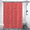 Cute Dachshund Pattern Print Premium Shower Curtain