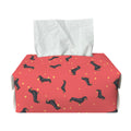 Cute Dachshund Pattern Print Rectangle Tissue Box Cover