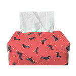 Cute Dachshund Pattern Print Rectangle Tissue Box Cover