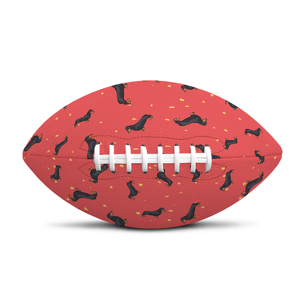 Cute Dachshund Pattern Print Rugby Ball
