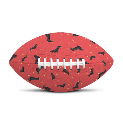 Cute Dachshund Pattern Print Rugby Ball