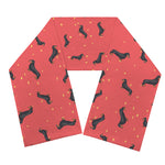 Cute Dachshund Pattern Print Scarf