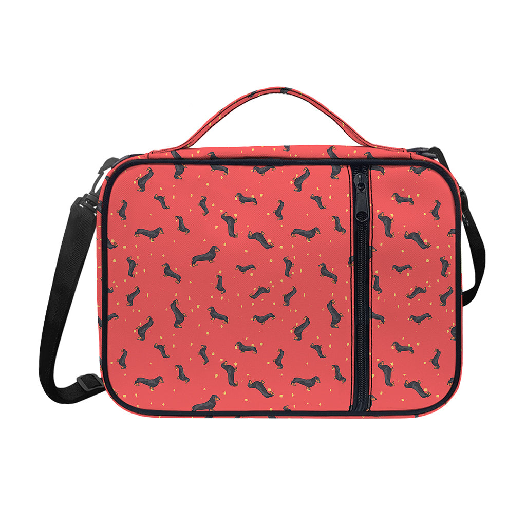Cute Dachshund Pattern Print Shoulder Strap Bible Bag