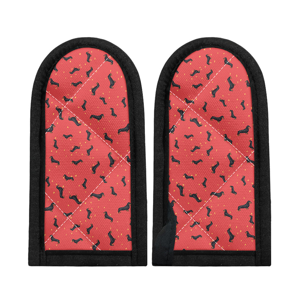 Cute Dachshund Pattern Print Skillet Handle Cover