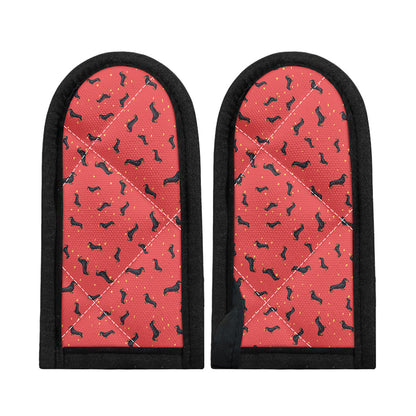 Cute Dachshund Pattern Print Skillet Handle Cover