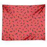 Cute Dachshund Pattern Print Tapestry