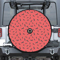 Cute Dachshund Pattern Print Tire Cover With Camera Hole