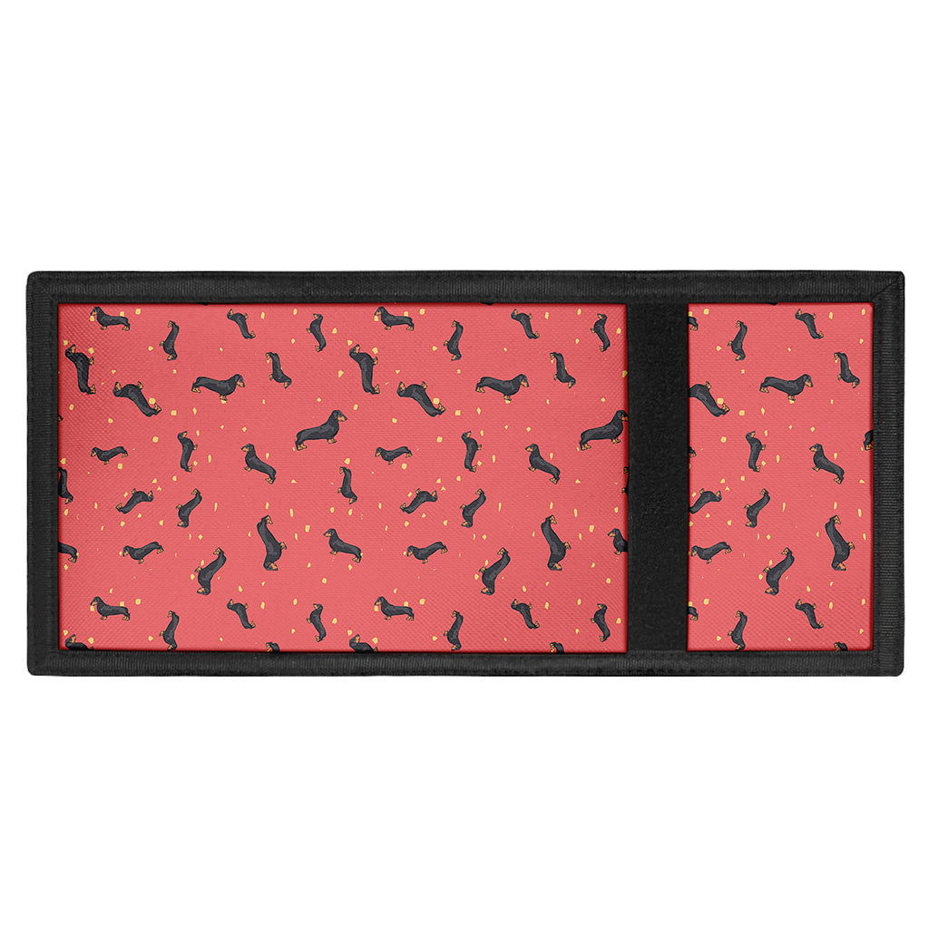 Cute Dachshund Pattern Print Trifold Wallet