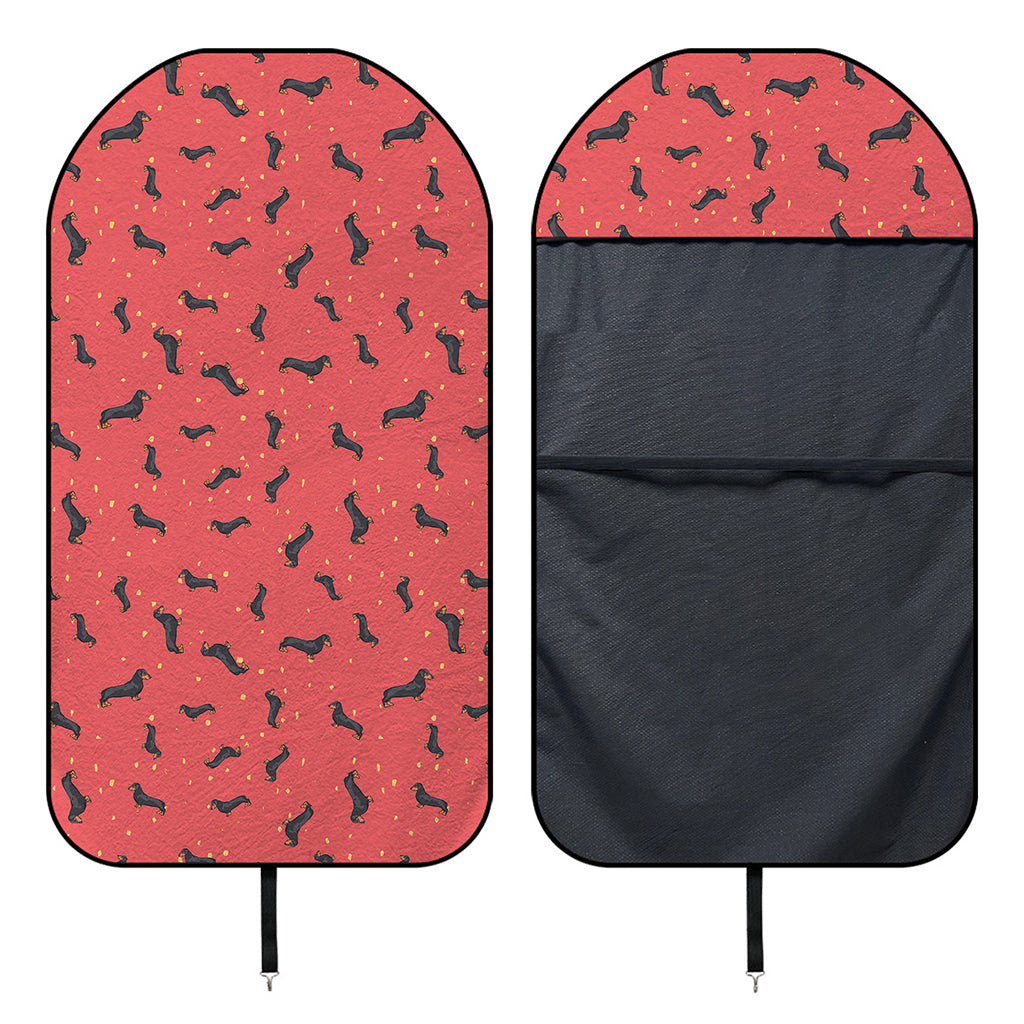 Cute Dachshund Pattern Print Waterproof Car Seat Cover