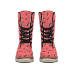 Cute Dachshund Pattern Print Winter Boots