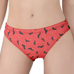 Cute Dachshund Pattern Print Women's Panties