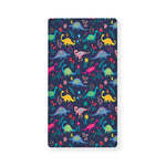 Cute Dino Floral Pattern Print Baby Crib Sheet