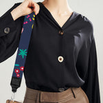 Cute Dino Floral Pattern Print Bag Strap