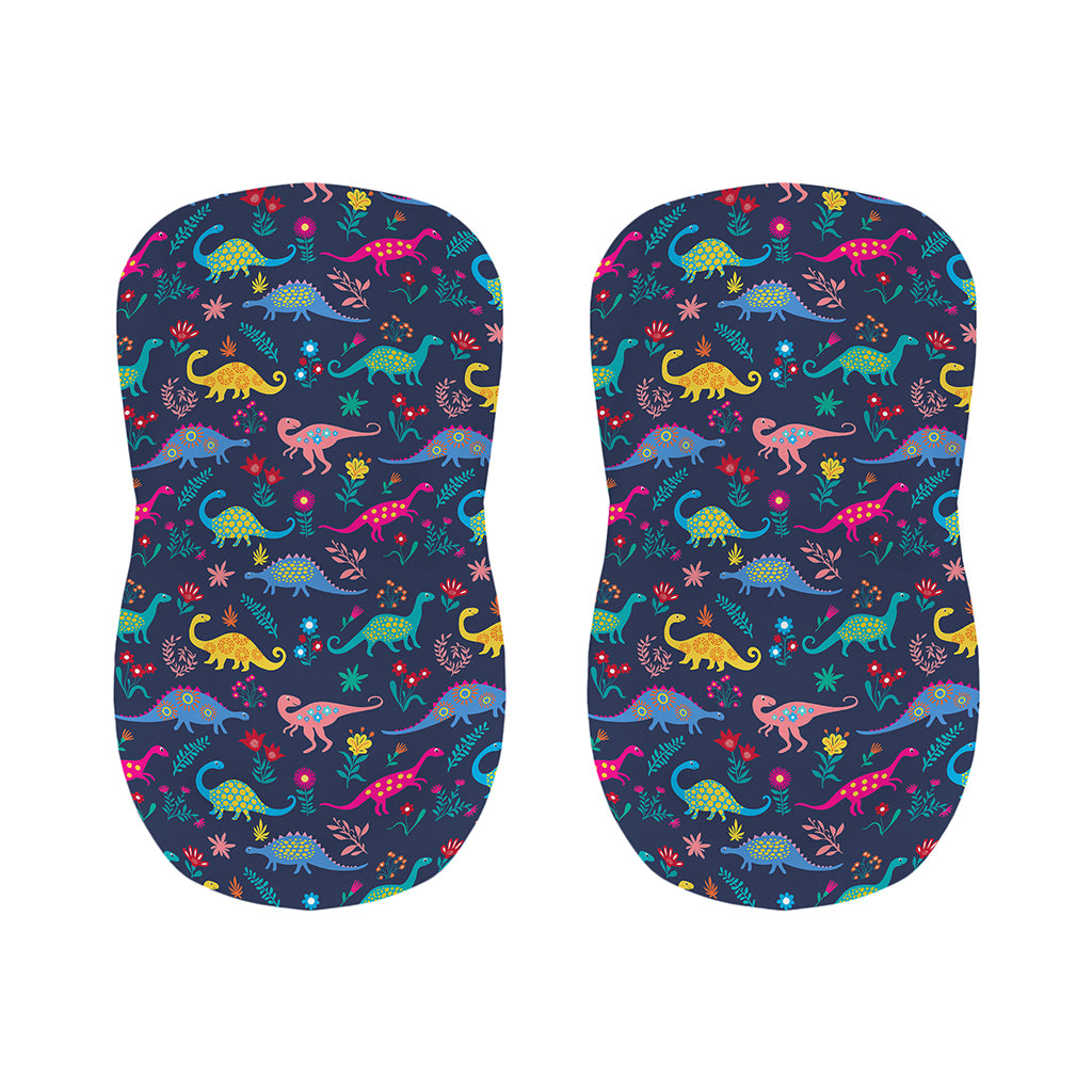 Cute Dino Floral Pattern Print Bar Stool Covers