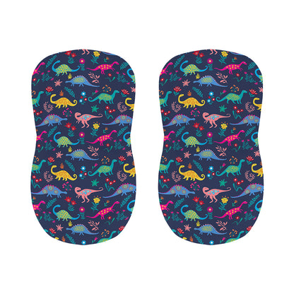 Cute Dino Floral Pattern Print Bar Stool Covers