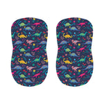 Cute Dino Floral Pattern Print Bar Stool Covers