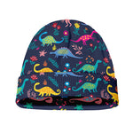 Cute Dino Floral Pattern Print Beanie
