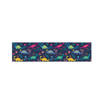 Cute Dino Floral Pattern Print Bed Runner
