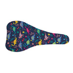 Cute Dino Floral Pattern Print Bicycle Seat Cover