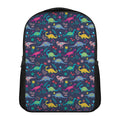 Cute Dino Floral Pattern Print Casual Backpack