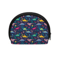 Cute Dino Floral Pattern Print Coin Purse