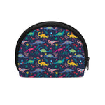 Cute Dino Floral Pattern Print Coin Purse